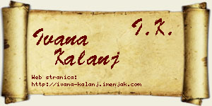 Ivana Kalanj vizit kartica